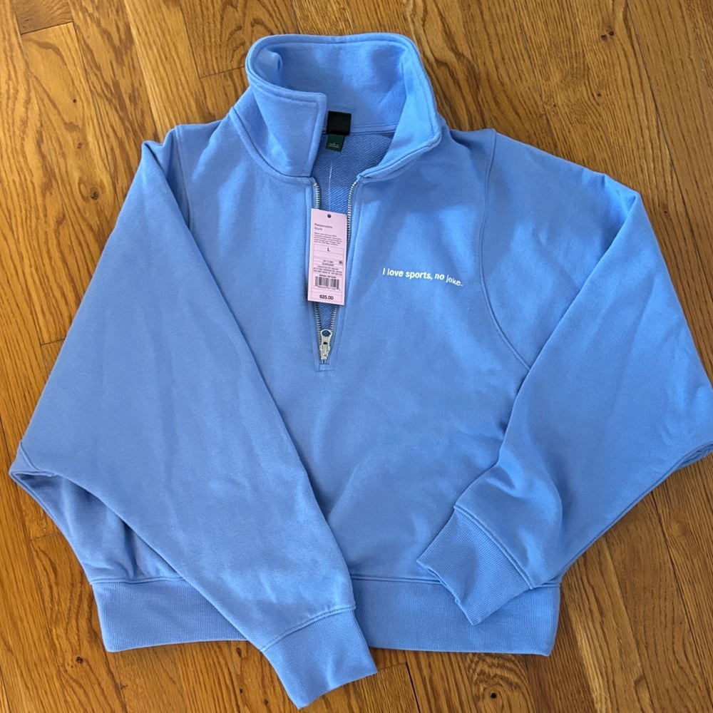 Blue Quarter-Zip Pullover